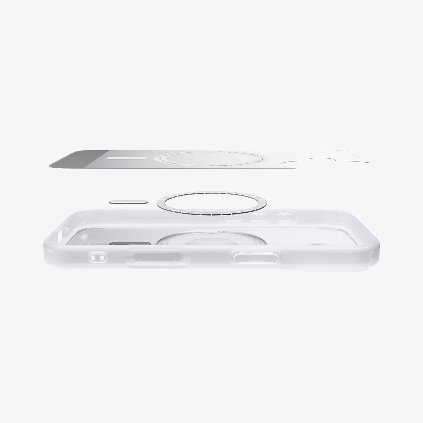 ACS10091 - iPhone 17 Ultra Hybrid Classic (MagFit) in Classic Silver showing the multiple layers of case