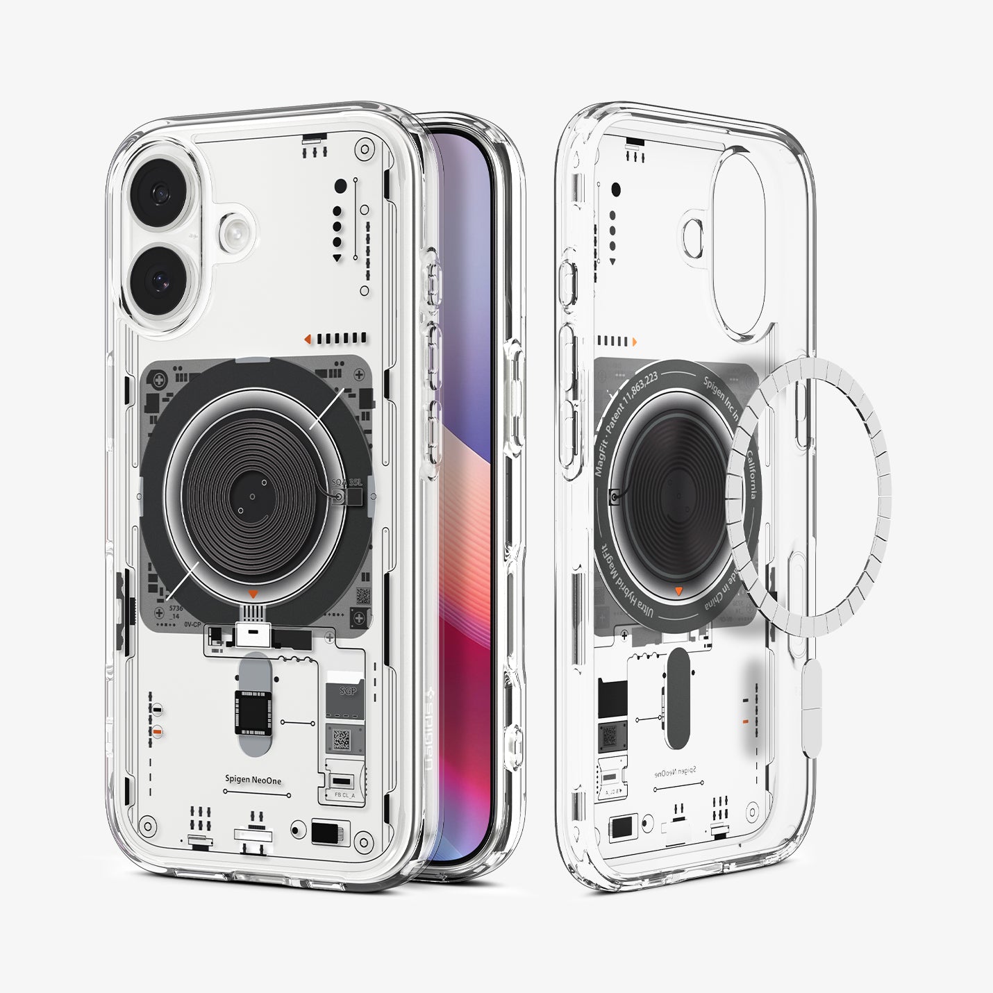 ACS10090 - iPhone 17 Ultra Hybrid Neo One (MagFit) showing the back, partial inner, partial front and sides