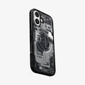 ACS10089 - iPhone 17 Ultra Hybrid Zero One (MagFit) in Zero One Black showing the side, back and top