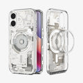 ACS10088 - iPhone 17 Ultra Hybrid Zero One (MagFit) in Zero One Natural Titanium showing the back, partial inner, partial front and sides