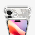 ACS10088 - iPhone 17 Ultra Hybrid Zero One (MagFit) in Zero One Natural Titanium showing back with camera and front