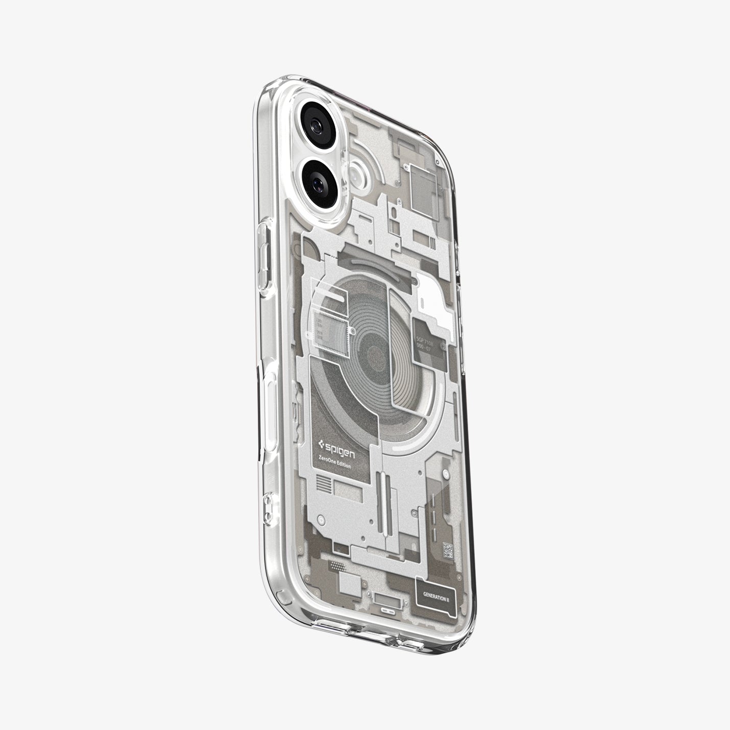 ACS10088 - iPhone 17 Ultra Hybrid Zero One (MagFit) in Zero One Natural Titanium showing the side, back and top