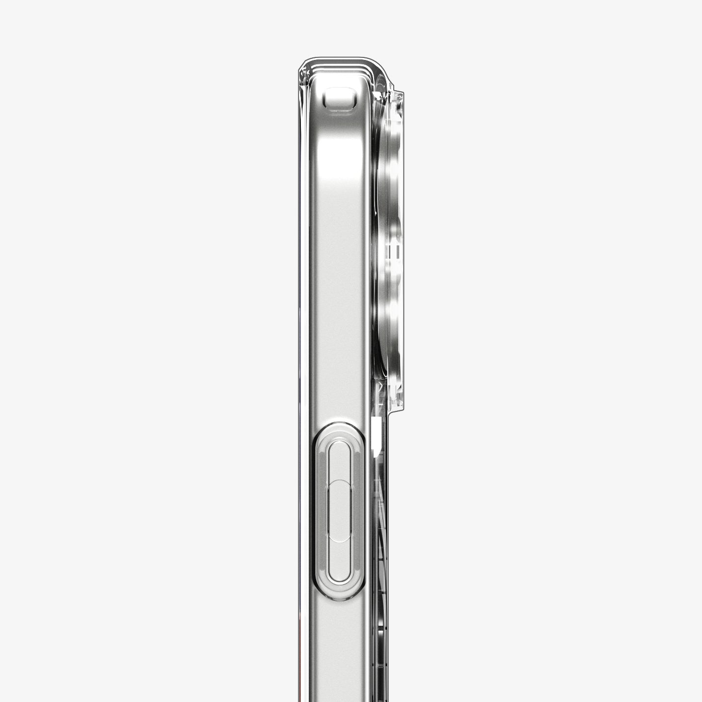 ACS10087 - iPhone 17 Ultra Hybrid Zero One (MagFit) in Zero One White showing the side