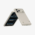 ACS10478 - iPhone 17 Pro Max Classic LS MagFit case showing angled front and back view highlighting slim profile and raised camera protection