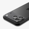 AGL10125 - iPhone 17 Pro Max Optik Pro EZ Fit Lens Protector in gray showing the back, top and side