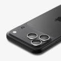 AGL10124 - iPhone 17 Pro Max Optik Pro EZ Fit Lens Protector in silver showing the back, top and side