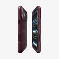 ACS12337 - iPhone 18 Pro / iPhone 17 Pro in Dark Cherry showing the back, front and inside