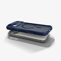 ACS11924 - iPhone 18 Pro / iPhone 17 Pro Ultra Hybrid (MagFit) in Frost Deep Blue showing side and back