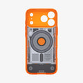 ACS11755 - iPhone 18 Pro Max / iPhone 17 Pro Max Ultra Hybrid C-One (Mag Fit) Tangerine showing the interior structure with a built-in magnetic ring and precise camera cutouts