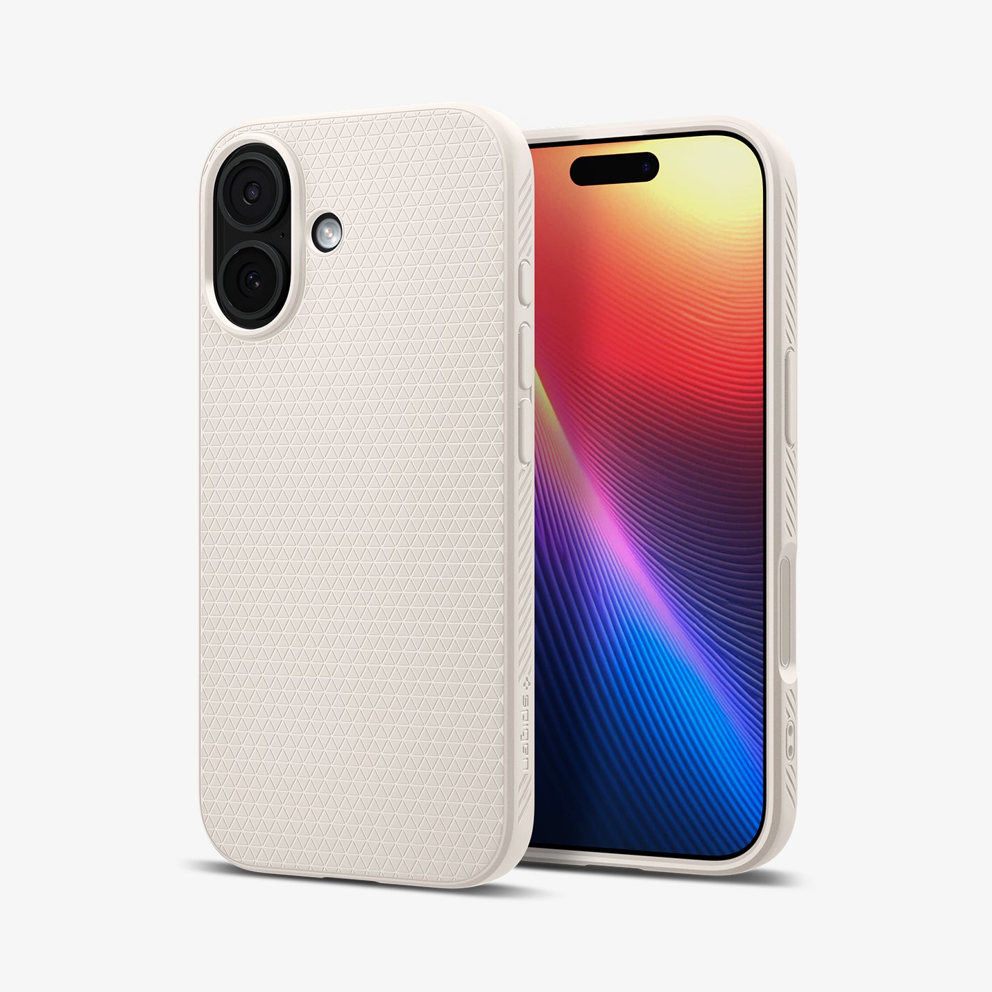 ACS09980 - iPhone 17 Liquid Air in Natural Titanium showing the back, partial front and sides