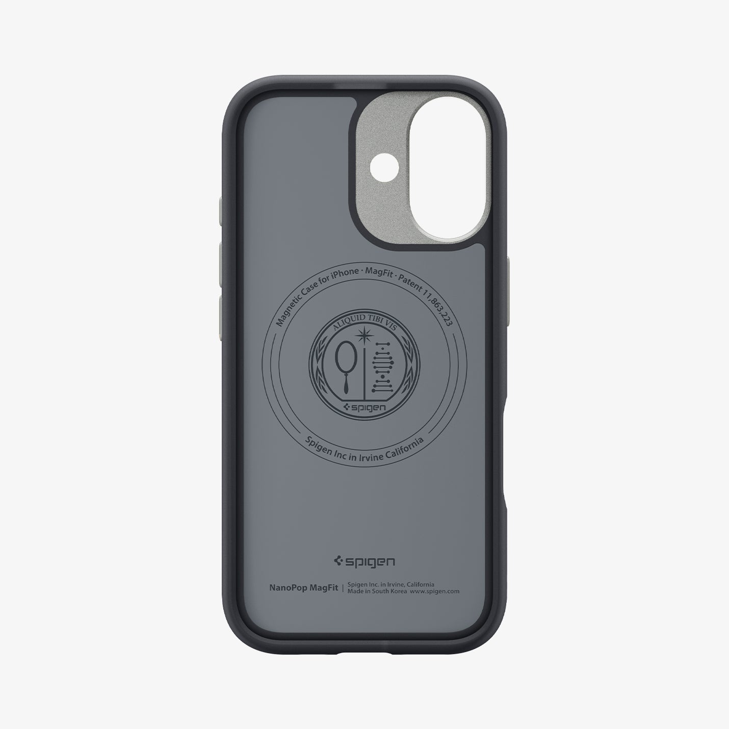 ACS09992 - iPhone 17 Nano Pop (MagFit) in Black Sesame showing the inside of case