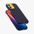 ACS09990 - iPhone 17 Nano Pop (MagFit) in Blueberry Navy showing the back, side and partial front