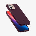 ACS09991 - iPhone 17 Nano Pop (MagFit) in Burgundy Bean showing the back, side and partial front
