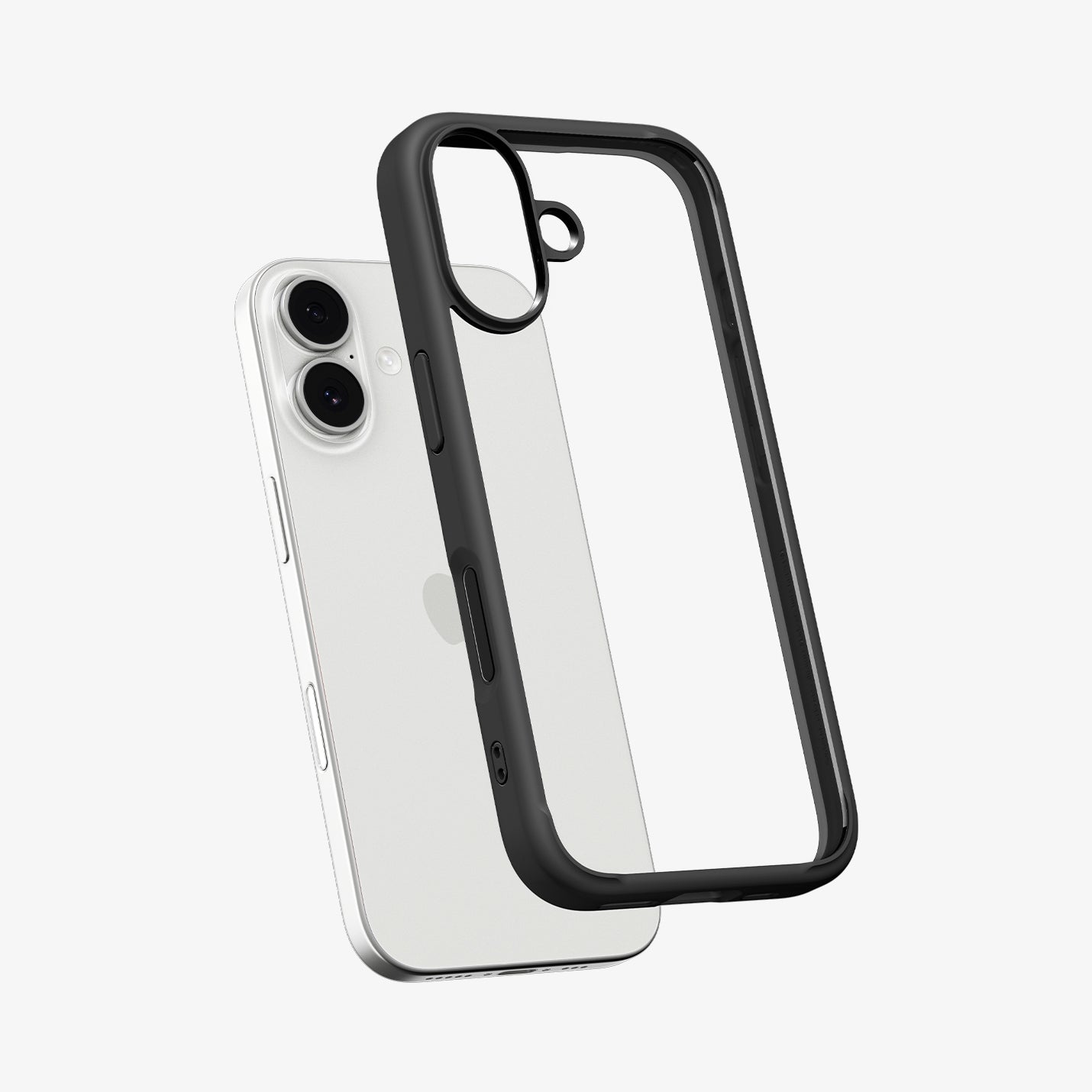ACS10081 - iPhone 17 Ultra Hybrid in Matte Black showing back of the device with case