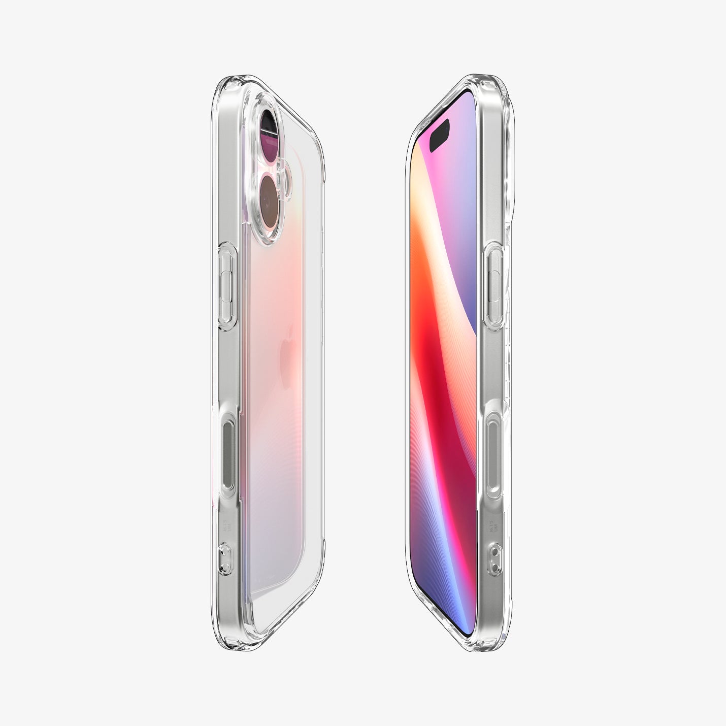ACS10080 - iPhone 17 Ultra Hybrid in Crystal Clear showing the partial front, partial back and sides