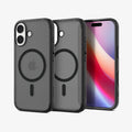 ACS10085 - iPhone 17 Ultra Hybrid (MagFit) in Frost Black showing the back, partial inner, partial front and sides