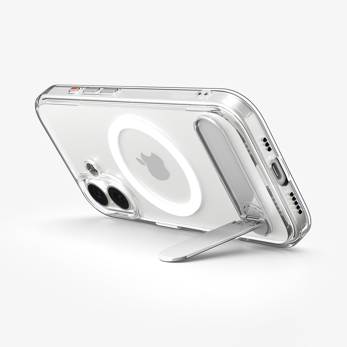 ACS09981 - iPhone 17 Case Ultra Hybrid S (MagFit) showing the back with device propped up by kickstand