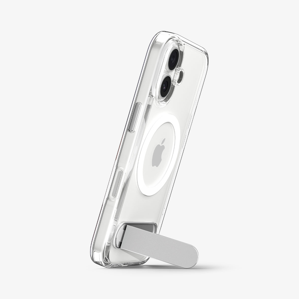 ACS09981 - iPhone 17 Case Ultra Hybrid S (MagFit) showing the back with device propped up by kickstand
