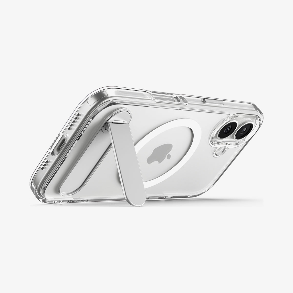 ACS09981 - iPhone 17 Case Ultra Hybrid S (MagFit) showing the back with device propped up by kickstand
