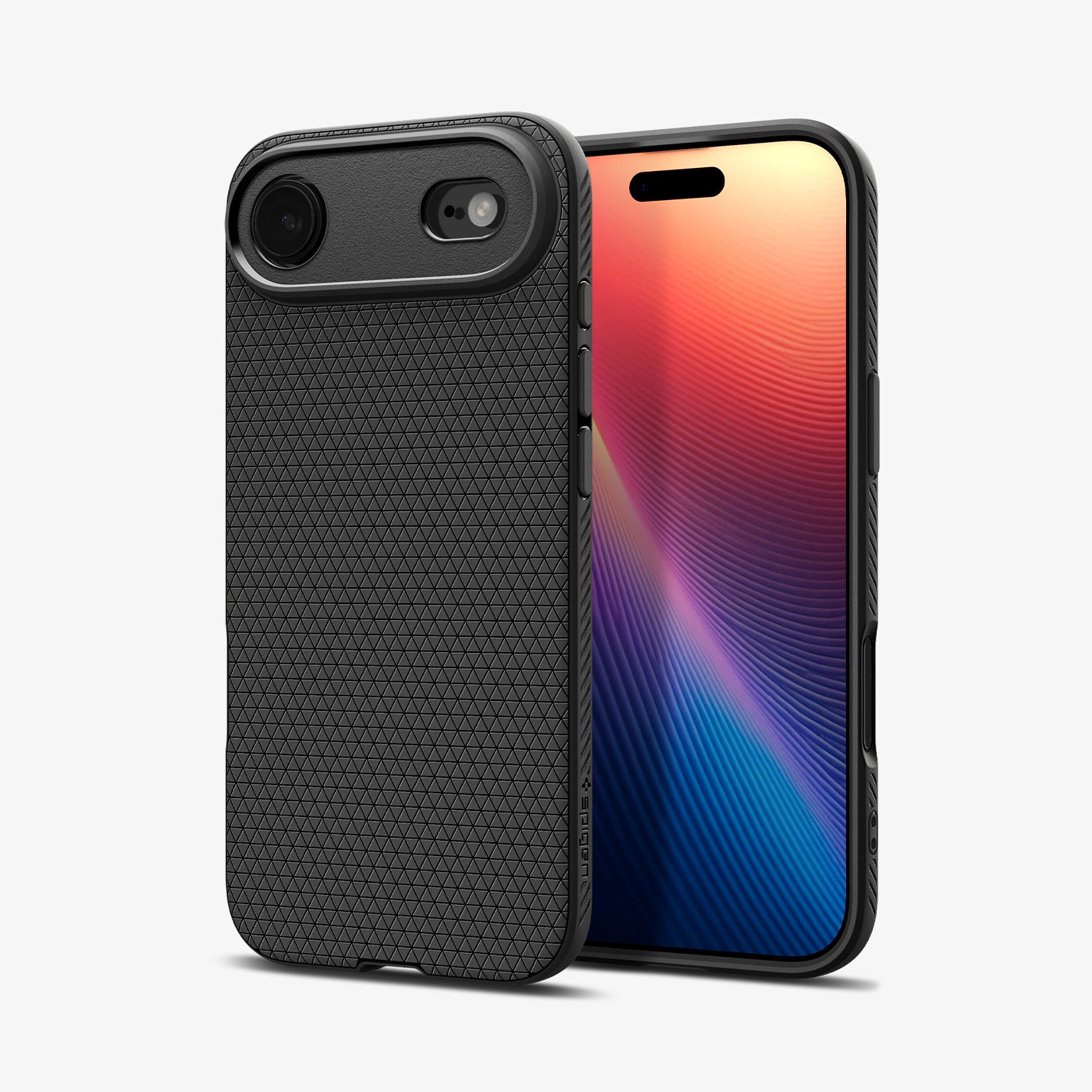 ACS09922 - iPhone 17 Air Liquid Air in Matte Black showing the back, partial front and sides