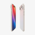 ACS09925 - iPhone 17 Air Liquid Air in Natural Titanium showing the partial back, partial front and sides