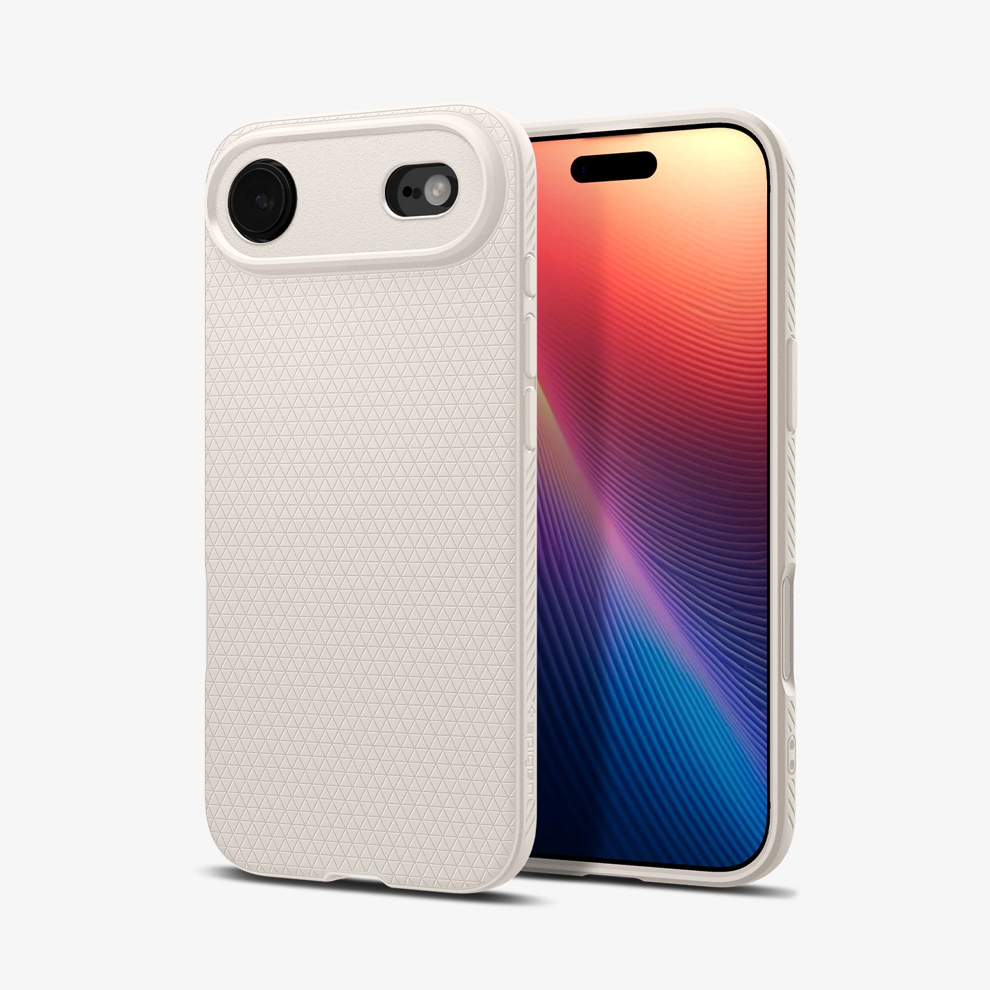 ACS09925 - iPhone 17 Air Liquid Air in Natural Titanium showing the back, partial front and sides