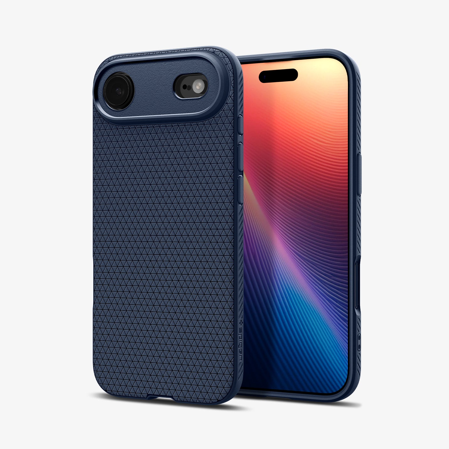 ACS09923 - iPhone 17 Air Liquid Air in Navy Blue showing the back, partial front and sides