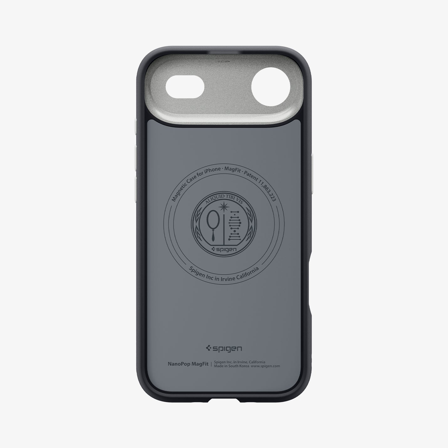 ACS09933 - iPhone 17 Air Case Nano Pop (MagFit) in black sesame showing the inside of case
