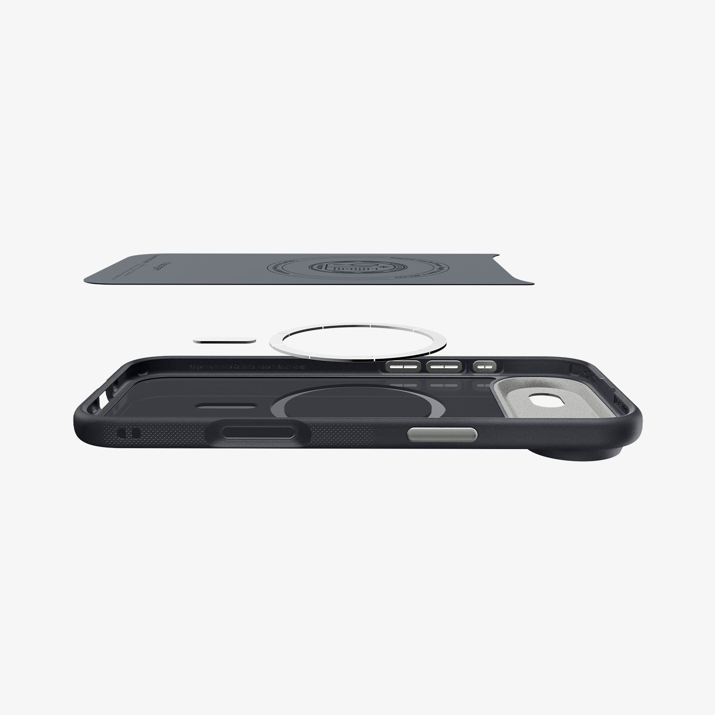 ACS09933 - iPhone 17 Air Case Nano Pop (MagFit) in black sesame showing the multiple layers of case