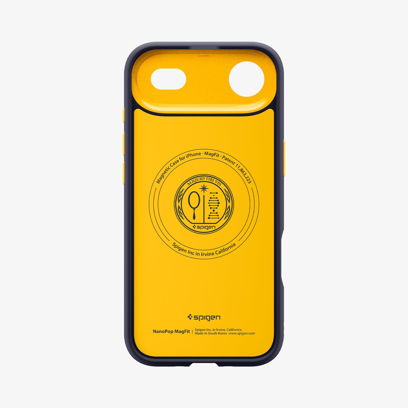 ACS09931 - iPhone 17 Air Case Nano Pop (MagFit) in blueberry navy showing the inside of case