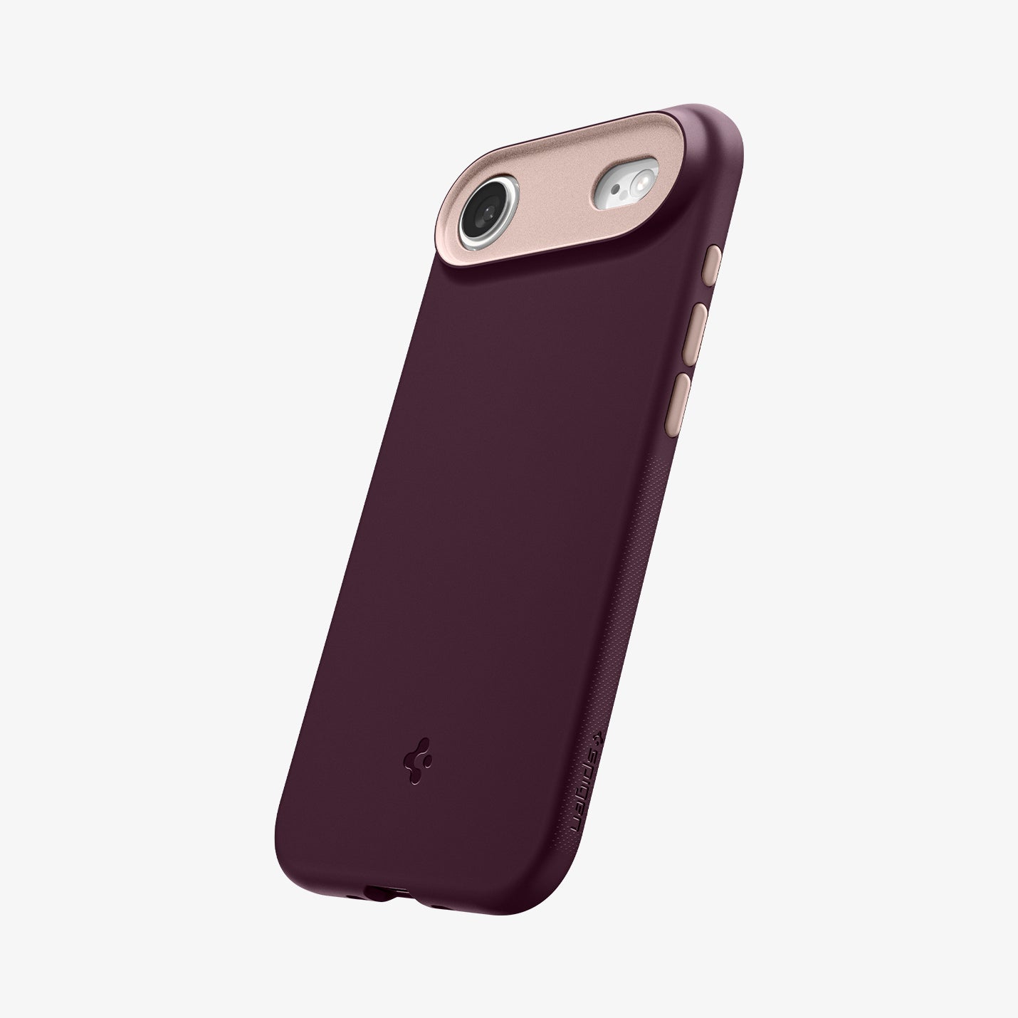 ACS09932 - iPhone 17 Air Case Nano Pop (MagFit) in burgundy bean showing the back and side
