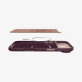 ACS09932 - iPhone 17 Air Case Nano Pop (MagFit) in burgundy bean showing the multiple layers of case