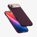 ACS09932 - iPhone 17 Air Case Nano Pop (MagFit) in burgundy bean showing the back, sides and partial front