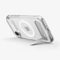 ACS09926 - iPhone 17 Air Case Ultra Hybrid S (MagFit) showing the back with device propped up by kickstand