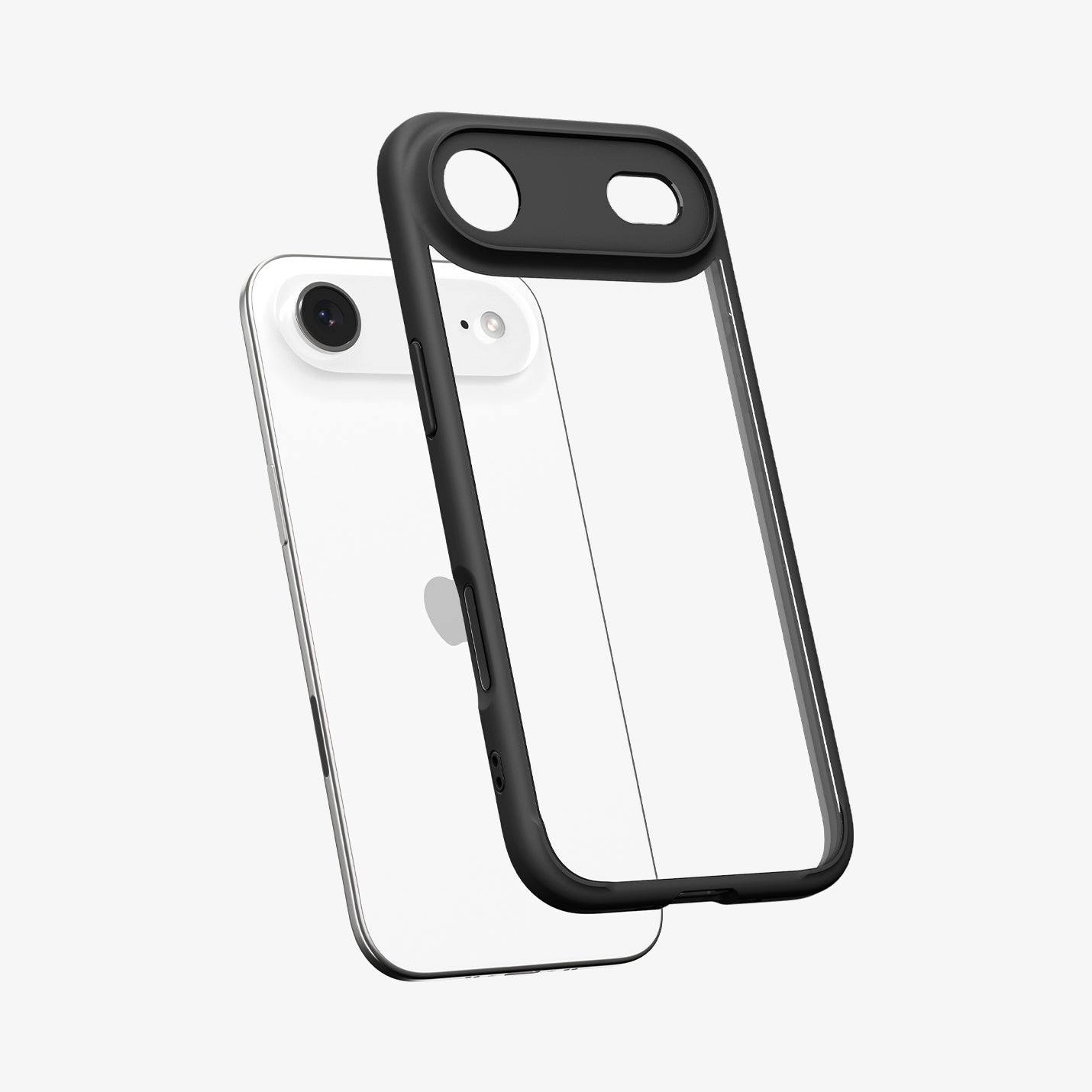 ACS10050 - iPhone 17 Air Ultra Hybrid in Matte Black showing back of the device with case