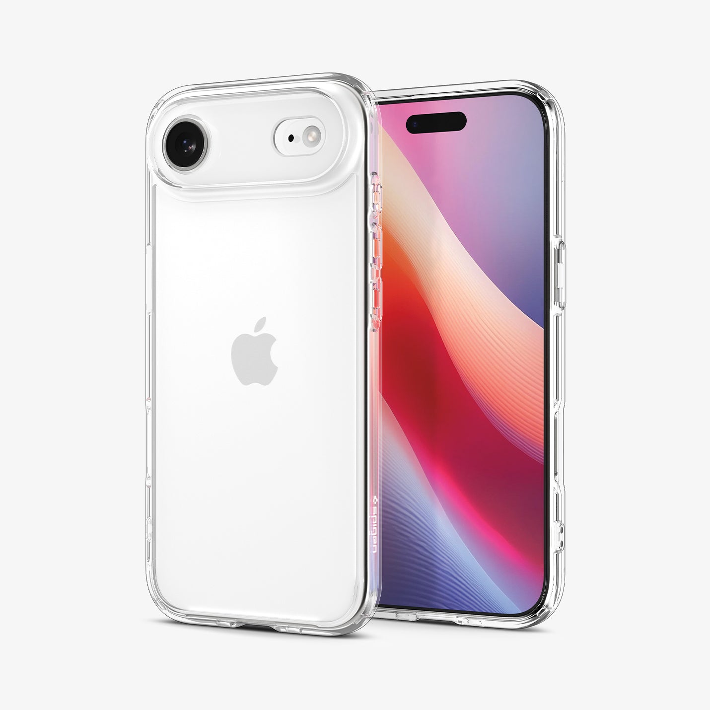ACS10049 - iPhone 17 Air Ultra Hybrid in Crystal Clear showing the back, partial front and sides