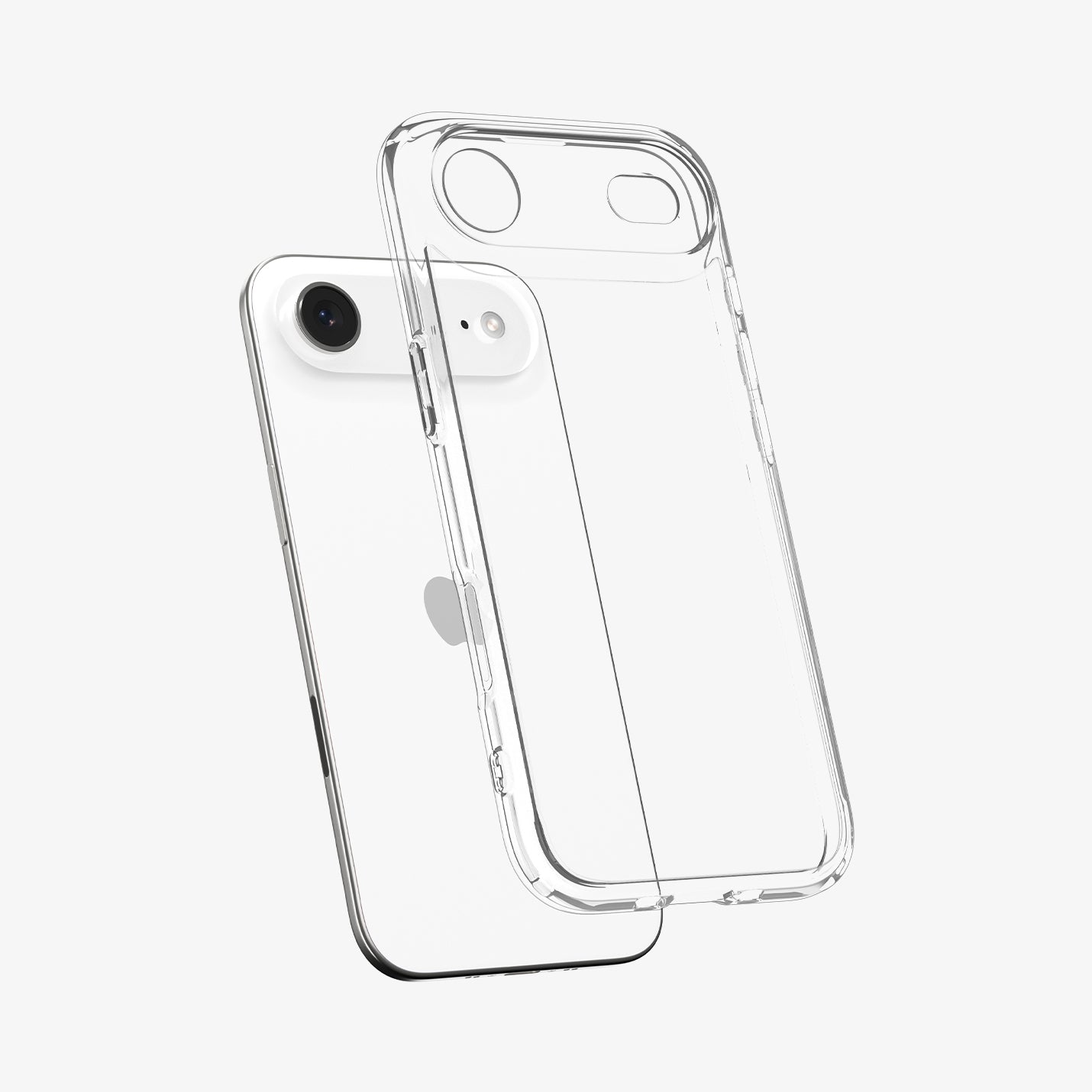 ACS10049 - iPhone 17 Air Ultra Hybrid in Crystal Clear showing back of the device with case