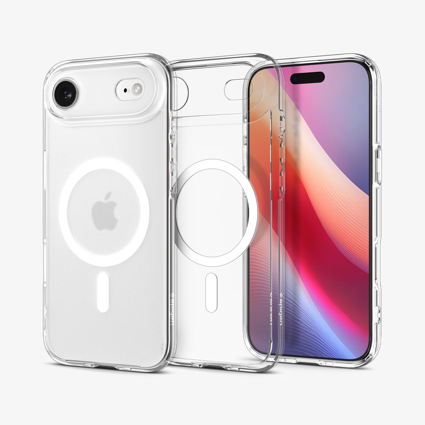 ACS10055 - iPhone 17 Air Ultra Hybrid (MagFit) in Frost White showing the back, partial inner, partial front and sides
