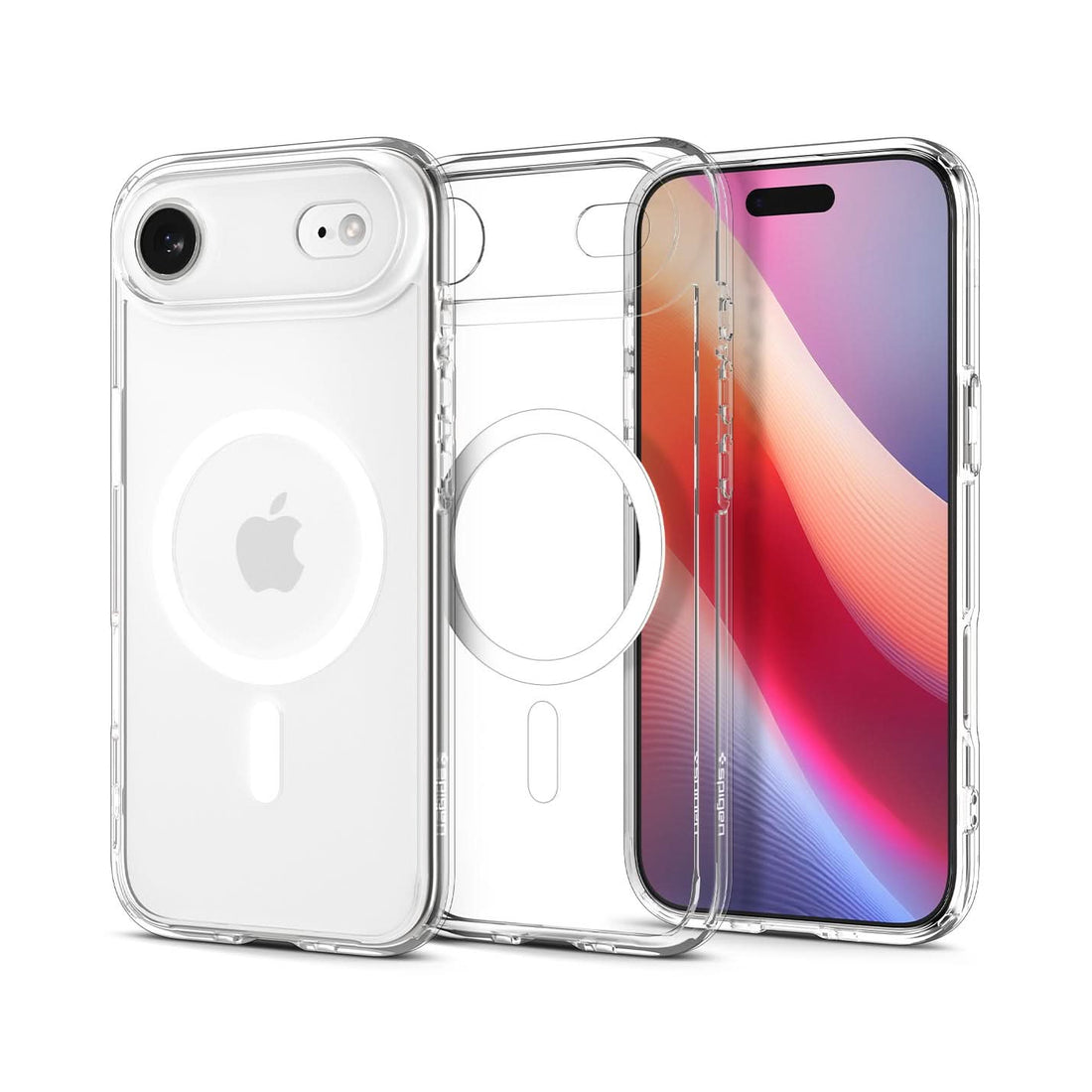 ACS10051 - iPhone 17 Air Ultra Hybrid (MagFit) in Clear White showing the back, partial inner, partial front and sides
