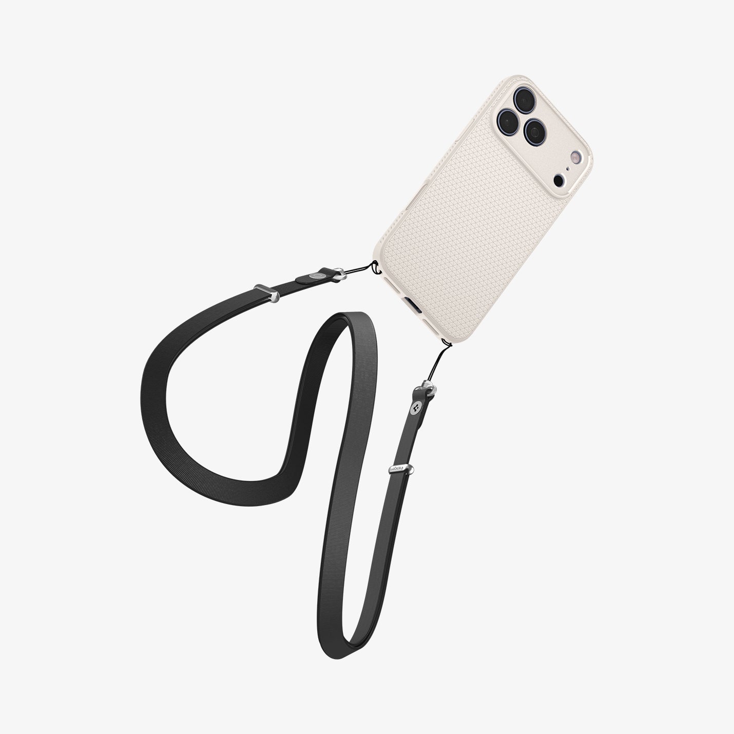 ACS09945 - iPhone 17 Pro Liquid Air in Natural Titanium showing lanyard with strip