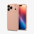 ACS09892 - iPhone 17 Pro Max Liquid Air in Rose Titanium showing the back, partial front and sides