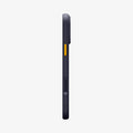ACS09966CA - iPhone 18 Pro / iPhone 17 Pro Nano Pop (Mag Fit) in Blueberry Navy showing a slim side profile with tactile buttons, textured grip, and precise cutouts