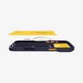 ACS09966CA - iPhone 18 Pro / iPhone 17 Pro Nano Pop (Mag Fit) in Blueberry Navy showing an exploded interior view highlighting the integrated magnetic ring, buttons, and layered construction