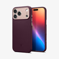 ACS09967CC - iPhone 18 Pro / iPhone 17 Pro Nano Pop (Mag Fit) in Burgundy Bean showing front and back angled views highlighting the slim profile, raised edges, and textured side grip