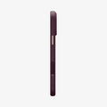 ACS09967CC - iPhone 18 Pro / iPhone 17 Pro Nano Pop (Mag Fit) in Burgundy Bean showing a slim side profile with tactile buttons, textured grip, and precise cutouts