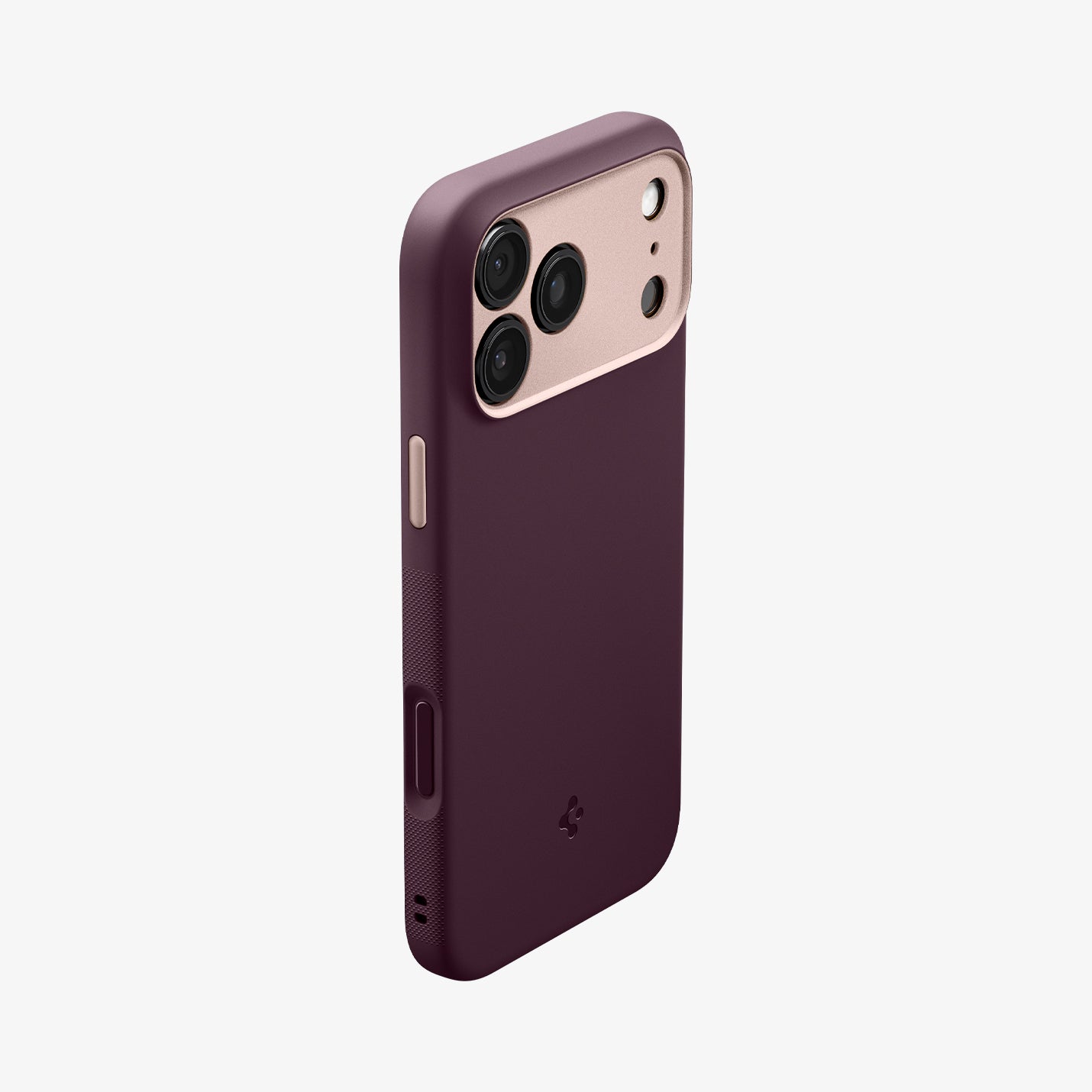 ACS09967 - iPhone 17 Pro Case Nano Pop (MagFit) in burgundy bean showing the back, side and top