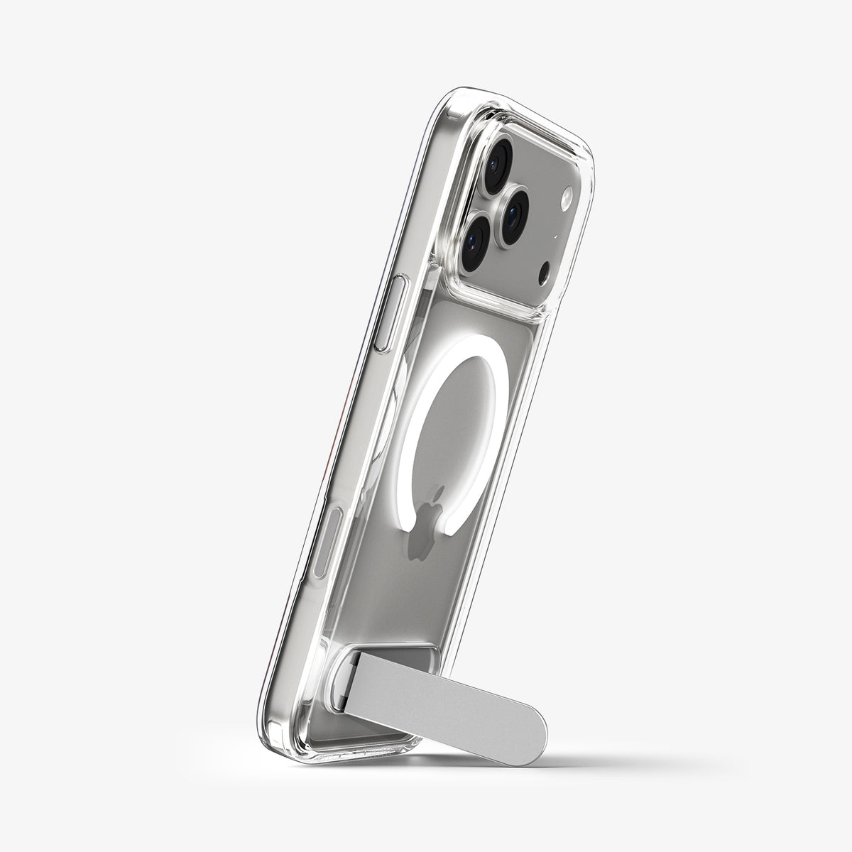 ACS12004 - iPhone 18 Pro Max / iPhone 17 Pro Max Slim Armor Essential S (Mag Fit) showing the kickstand extended to support an upright viewing angle.