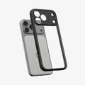 ACS10065CC - iPhone 18 Pro  / iPhone 17 Pro Ultra Hybrid in Matte Black showing the back, detached from the frame of the case aligned with the device