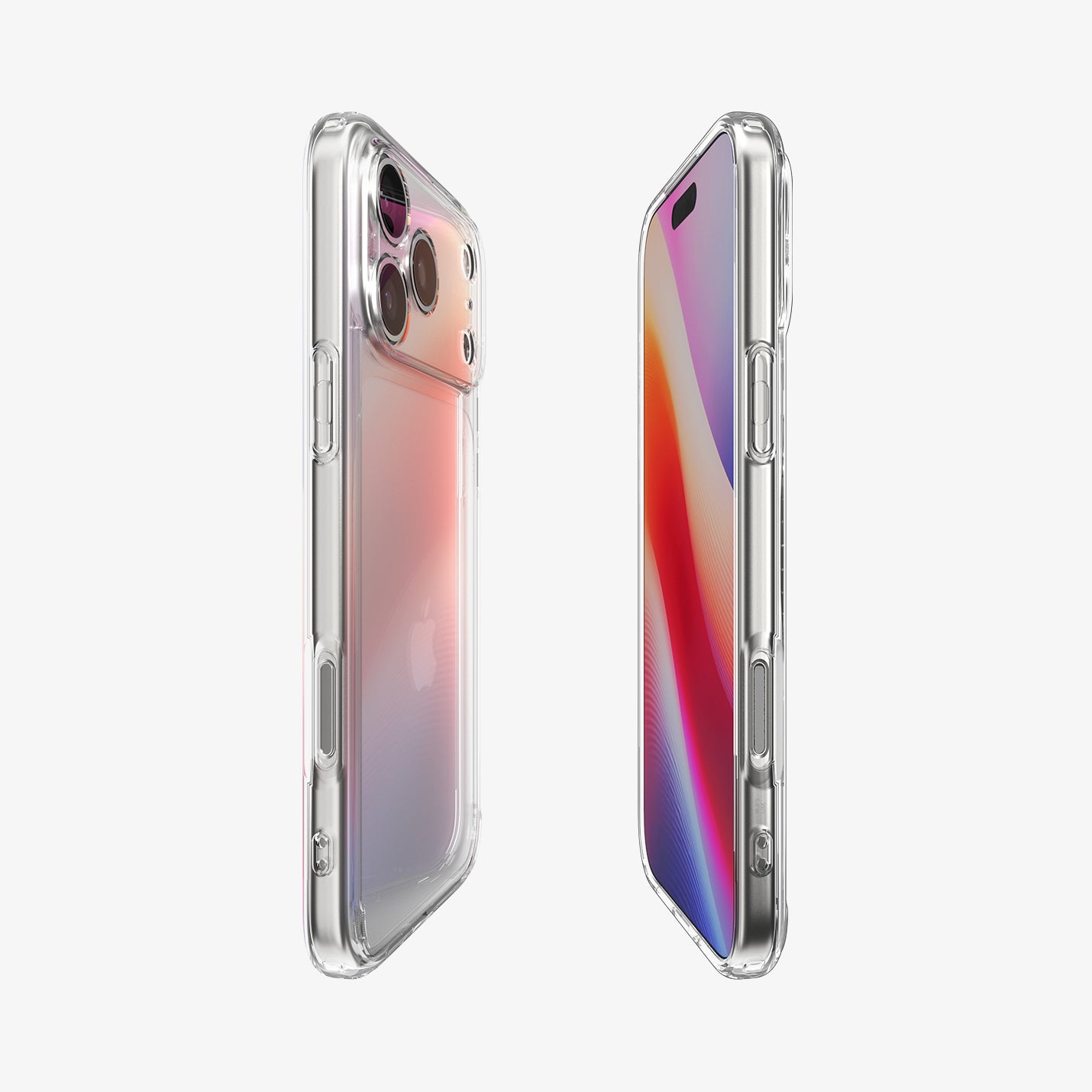 ACS10064 - iPhone 17 Pro Ultra Hybrid in Crystal Clear showing the partial front, partial back and sides