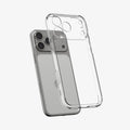 ACS10064 - iPhone 17 Pro Ultra Hybrid in Crystal Clear showing back of the device with case